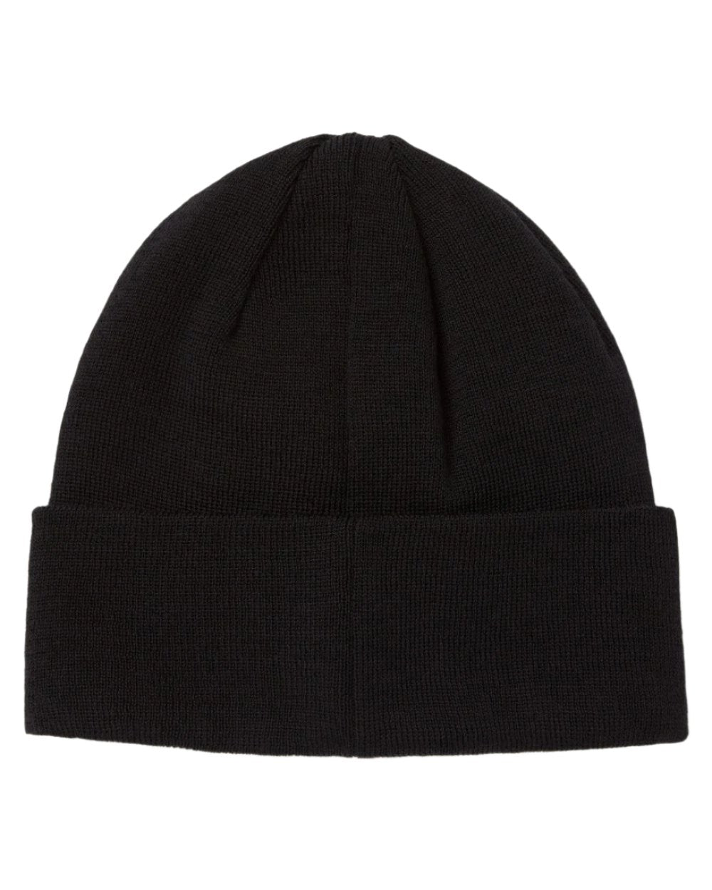 Black Coloured Tilley Hydrowool Beanie on white background 