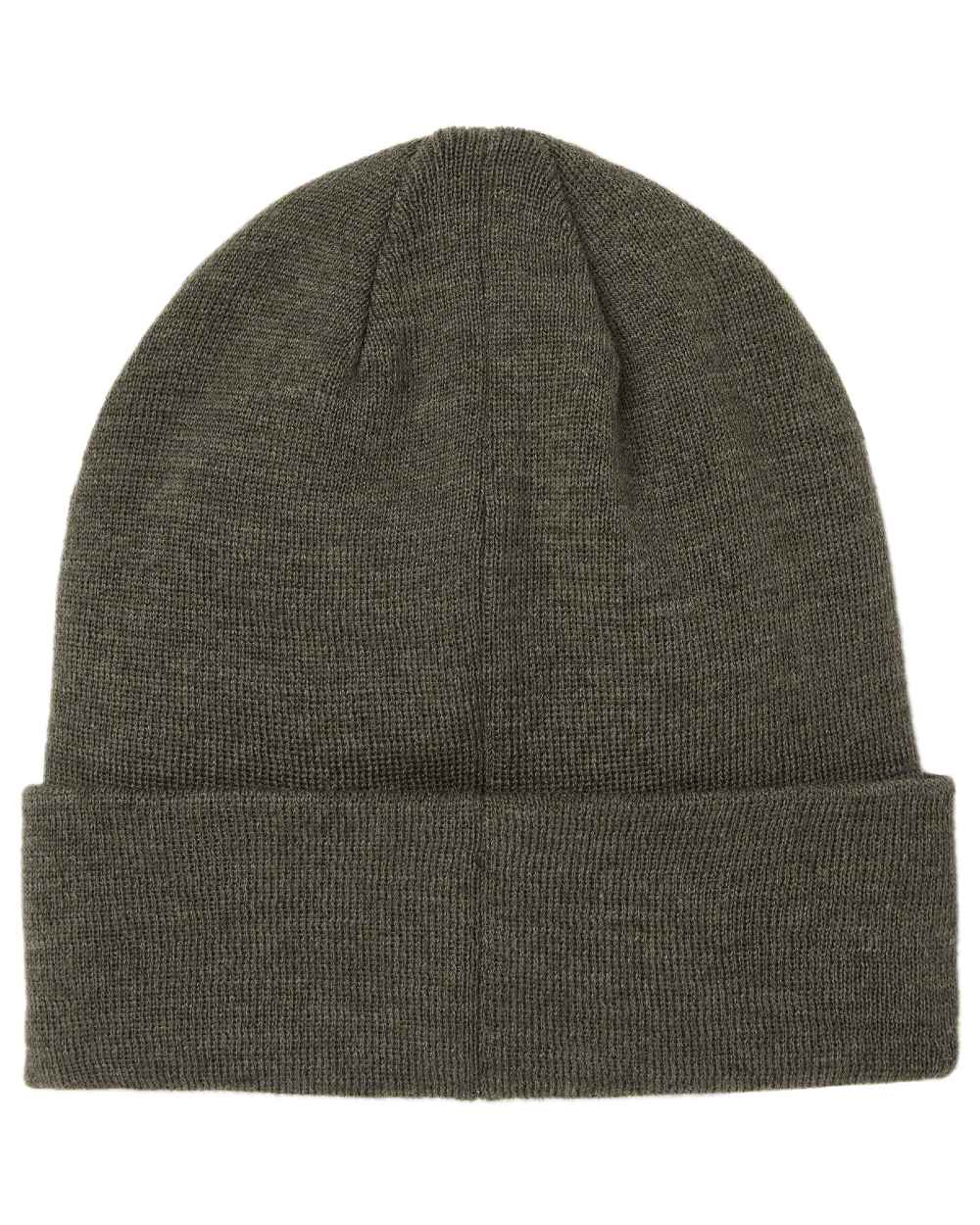 Olive Coloured Tilley Hydrowool Beanie on white background 