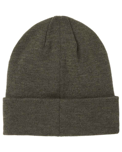 Olive Coloured Tilley Hydrowool Beanie on white background 