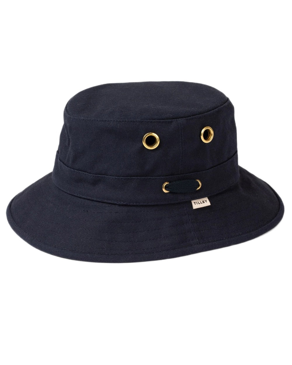 Dark Navy Coloured Tilley Iconic T1 Bucket Hat on white background 