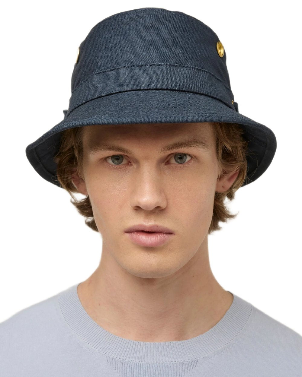 Dark Navy Coloured Tilley Iconic T1 Bucket Hat on white background 