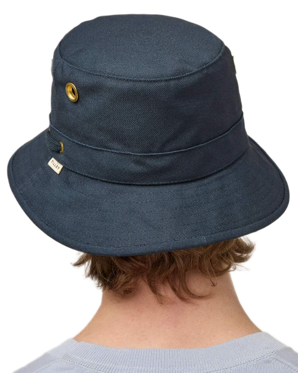 Dark Navy Coloured Tilley Iconic T1 Bucket Hat on white background 
