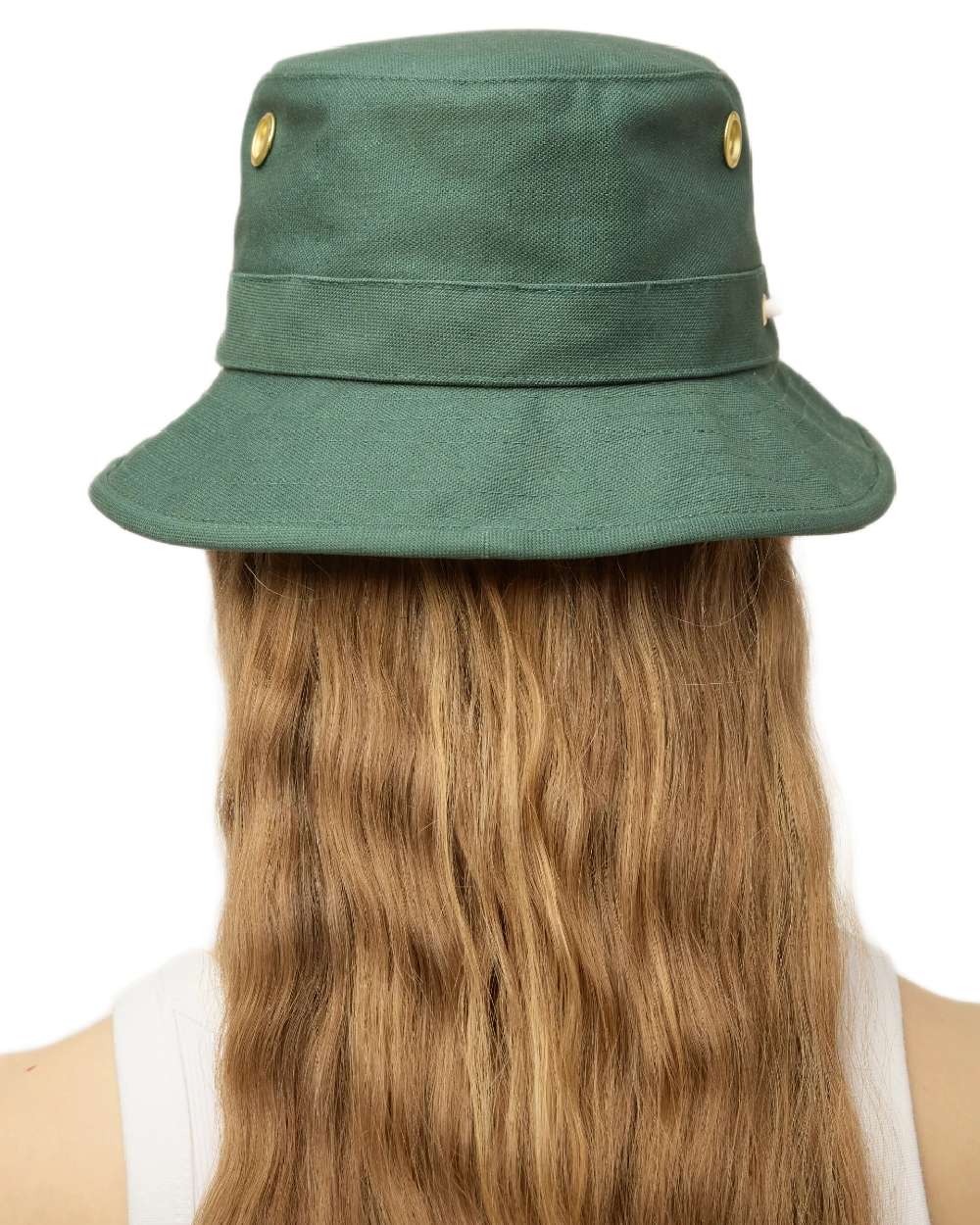 Ivy Coloured Tilley Iconic T1 Bucket Hat on white background 