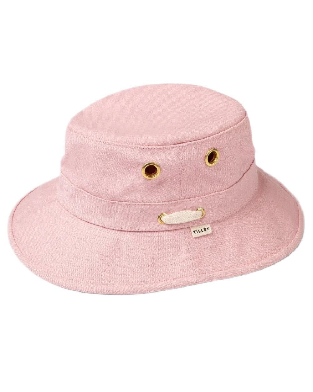 Light Pink Coloured Tilley Iconic T1 Bucket Hat on white background 