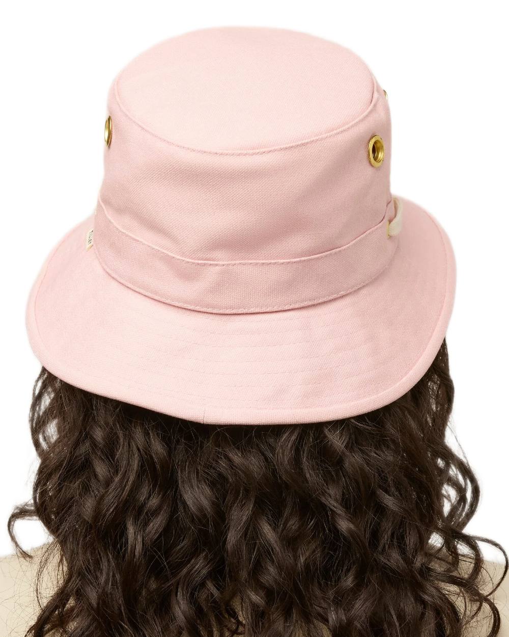 Light Pink Coloured Tilley Iconic T1 Bucket Hat on white background 