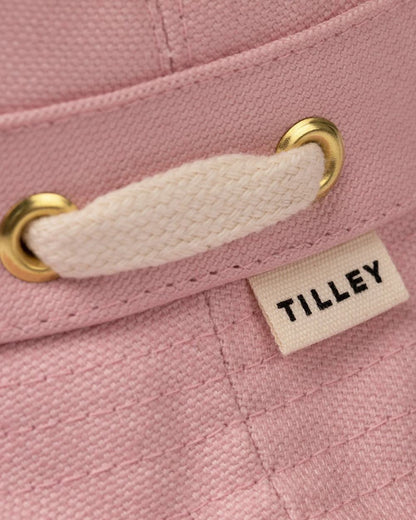 Light Pink Coloured Tilley Iconic T1 Bucket Hat on white background 