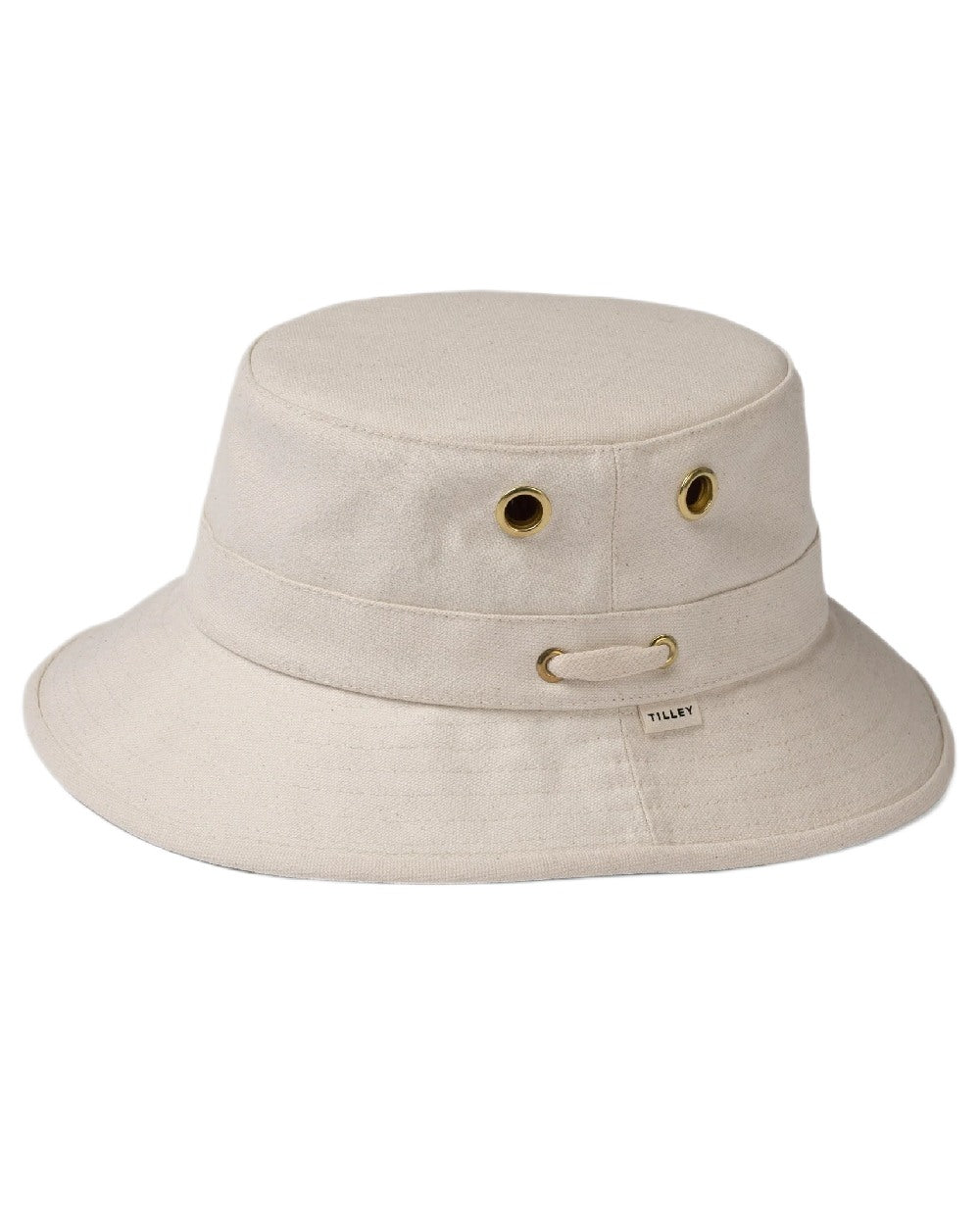 Natural Coloured Tilley Iconic T1 Bucket Hat on white background 