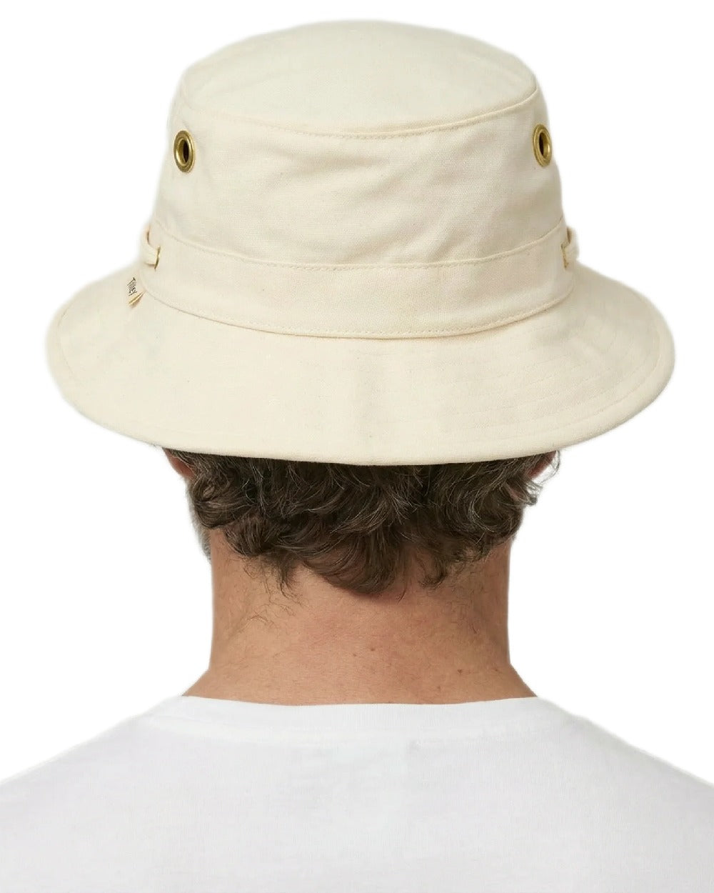 Natural Coloured Tilley Iconic T1 Bucket Hat on white background 
