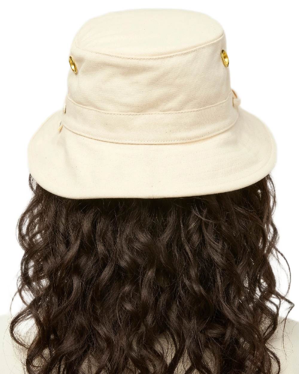 Natural Coloured Tilley Iconic T1 Bucket Hat on white background 