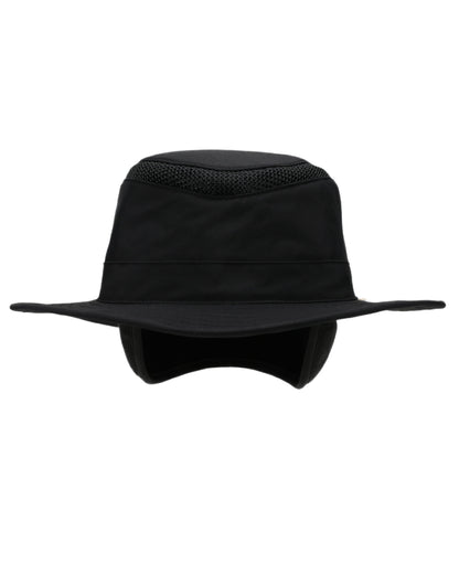 Black Coloured Tilley LTM5 Winterised Airflo Slim Sun Hat on white background 