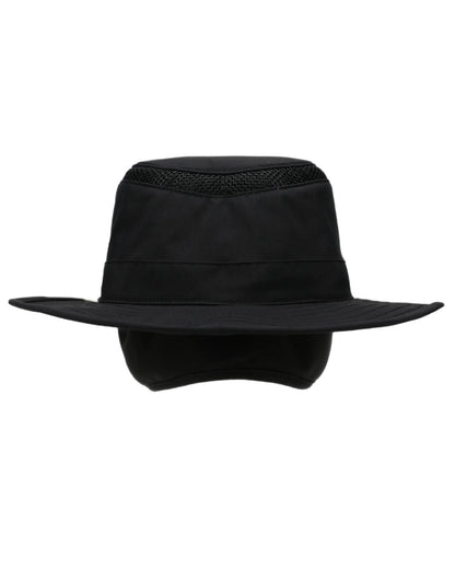 Black Coloured Tilley LTM5 Winterised Airflo Slim Sun Hat on white background 