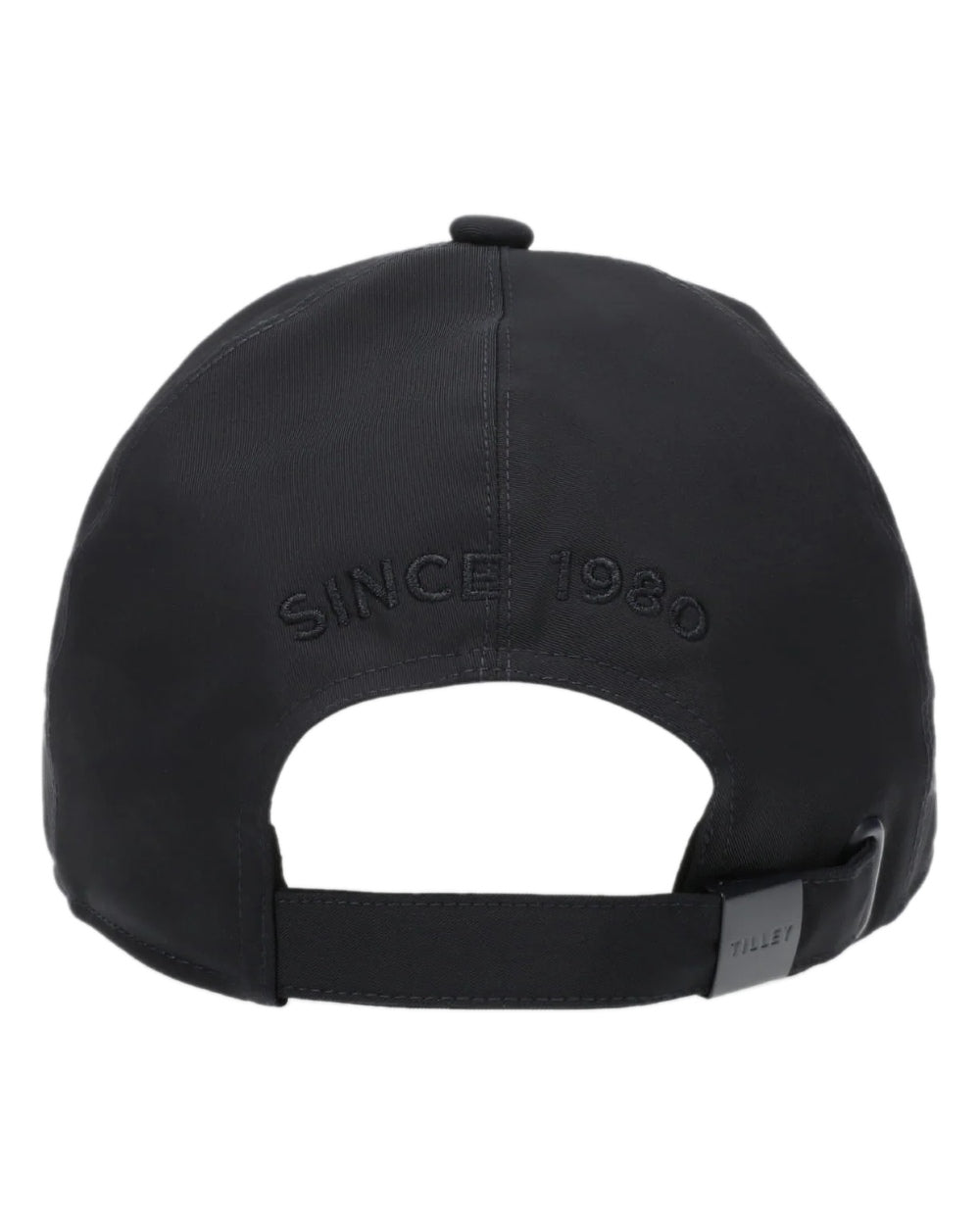 Navy Coloured Tilley New Tech Travel Cap on white background 