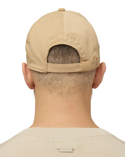 Safari Tan Coloured Tilley Travelers Cap on white background 