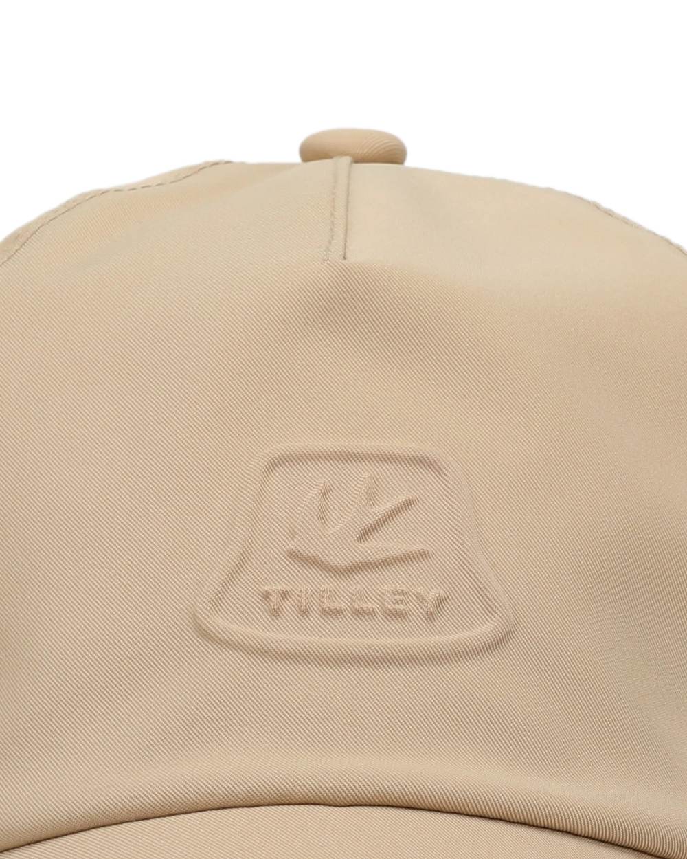 Safari Tan Coloured Tilley Travelers Cap on white background 