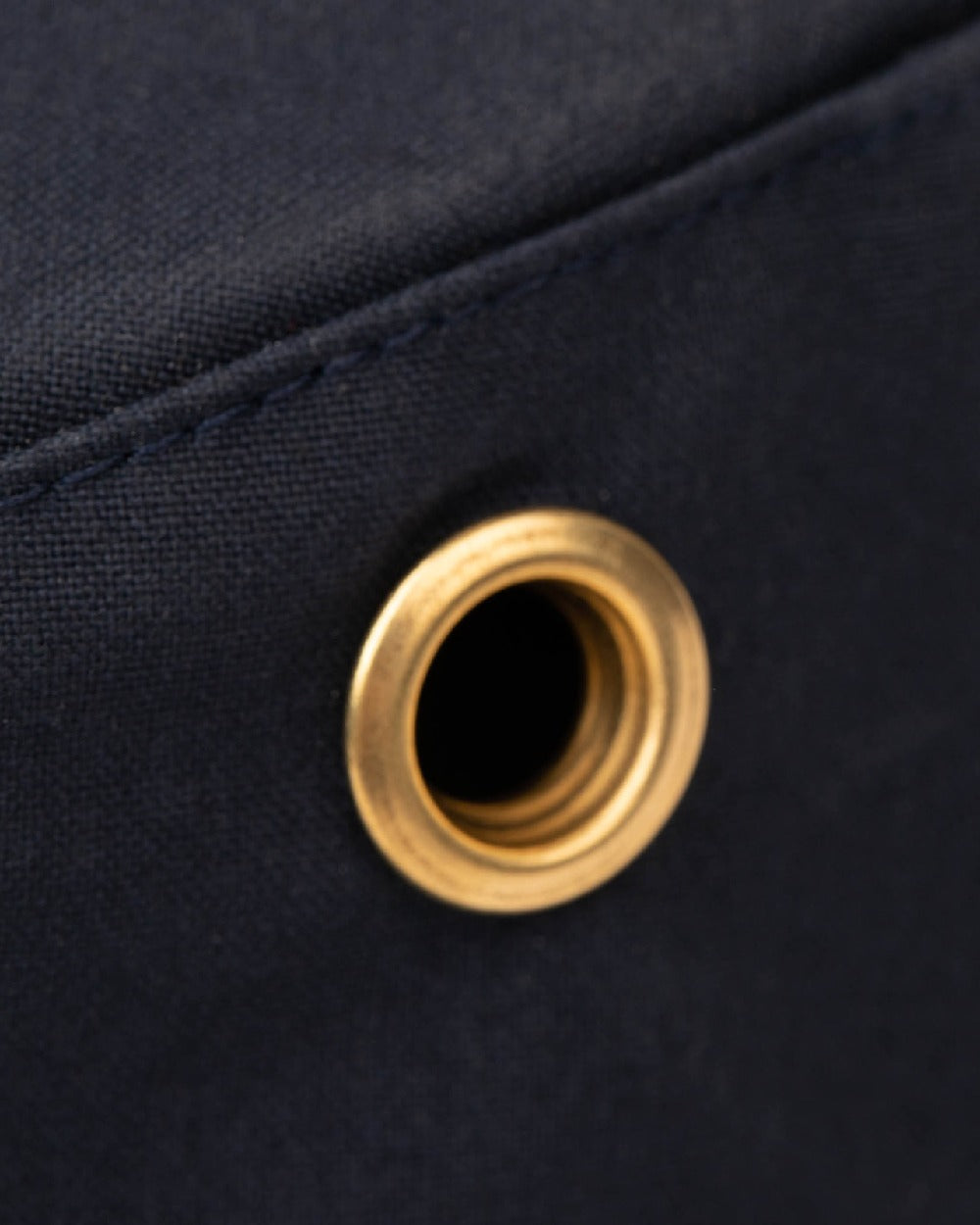 Navy British Tan Coloured Tilley Outback Waxed Cotton Hat on white background 