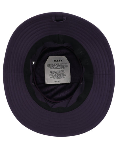 Aubergine Coloured Tilley T1 Performance Bucket Hat on white background 