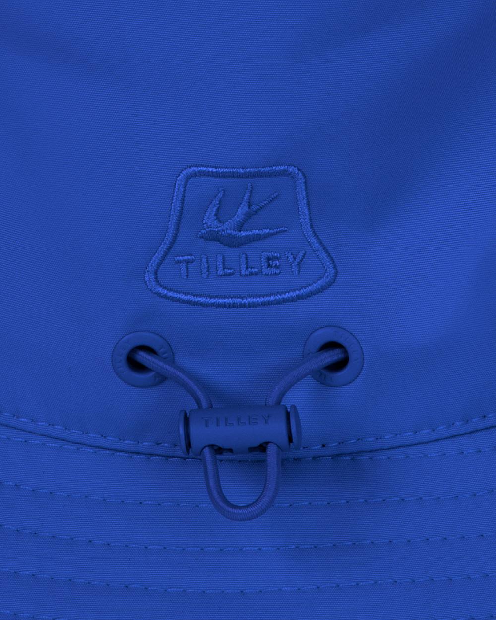 Cobalt Blue Coloured Tilley T1 Performance Bucket Hat on white background 