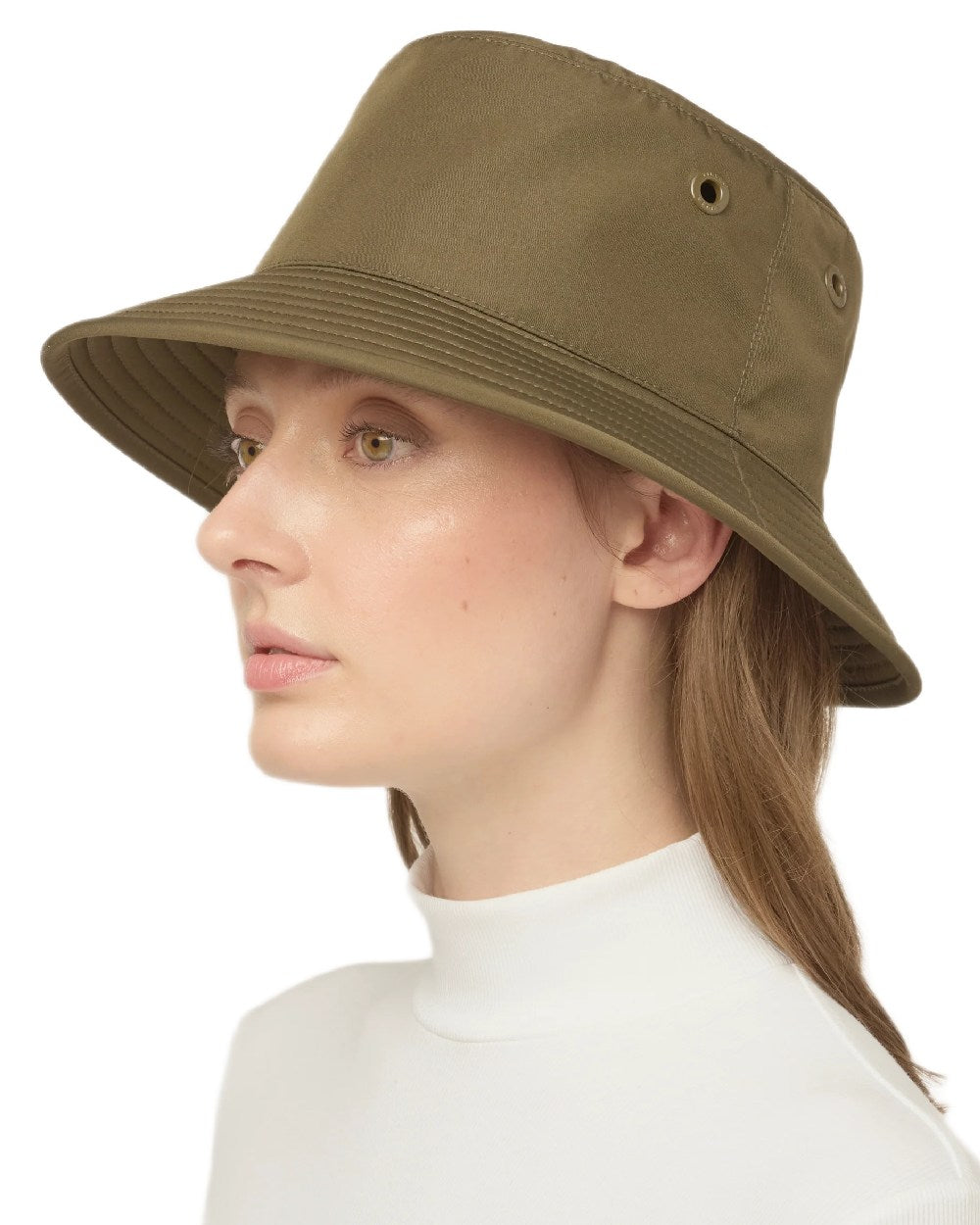 Forest Night Coloured Tilley T1 Performance Bucket Hat on white background 