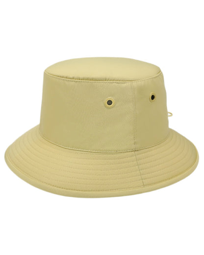 Lemongrass Coloured Tilley T1 Performance Bucket Hat on white background 