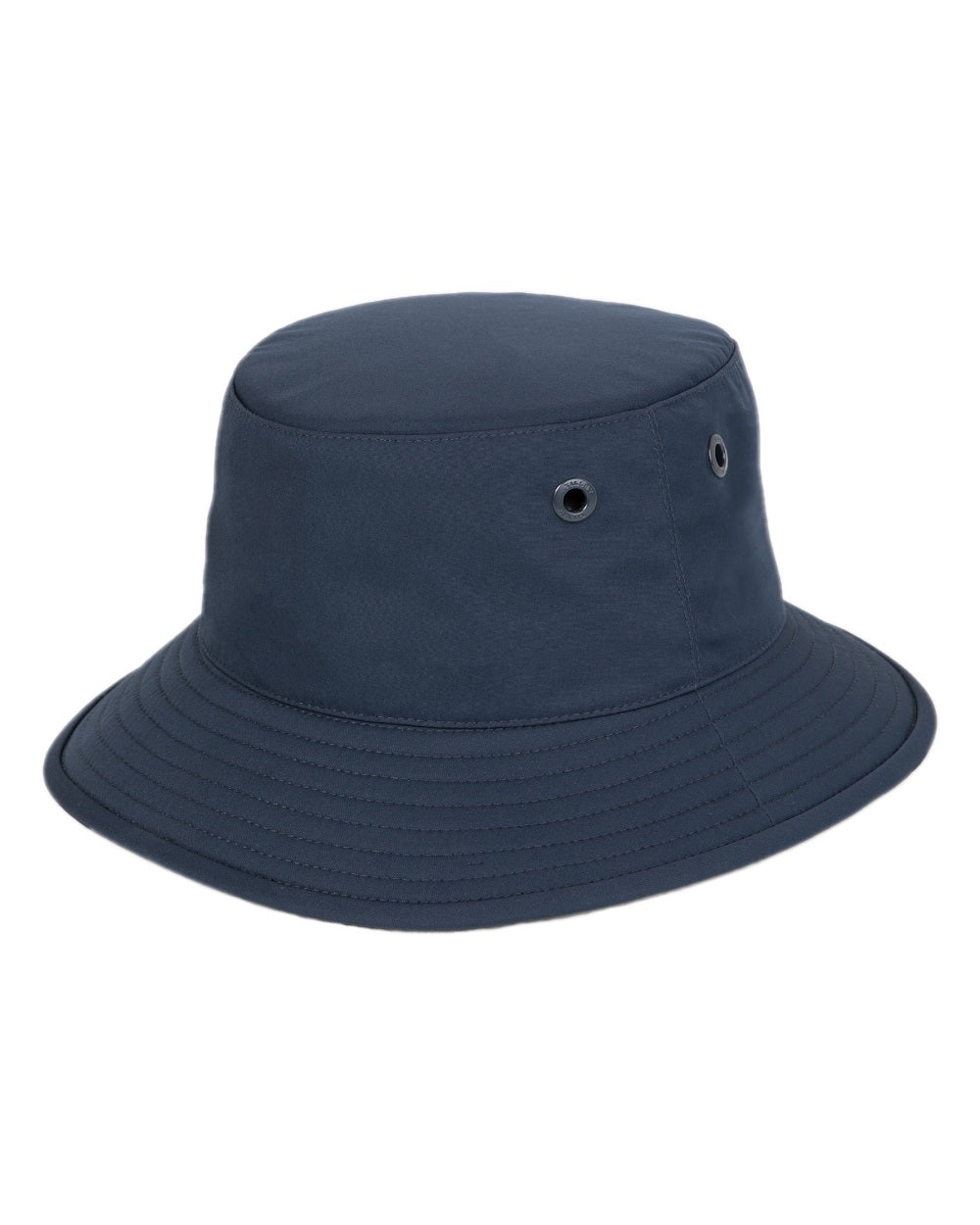 Navy Coloured Tilley T1 Performance Bucket Hat on white background 