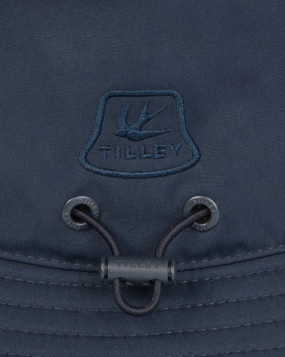 Navy Coloured Tilley T1 Performance Bucket Hat on white background 