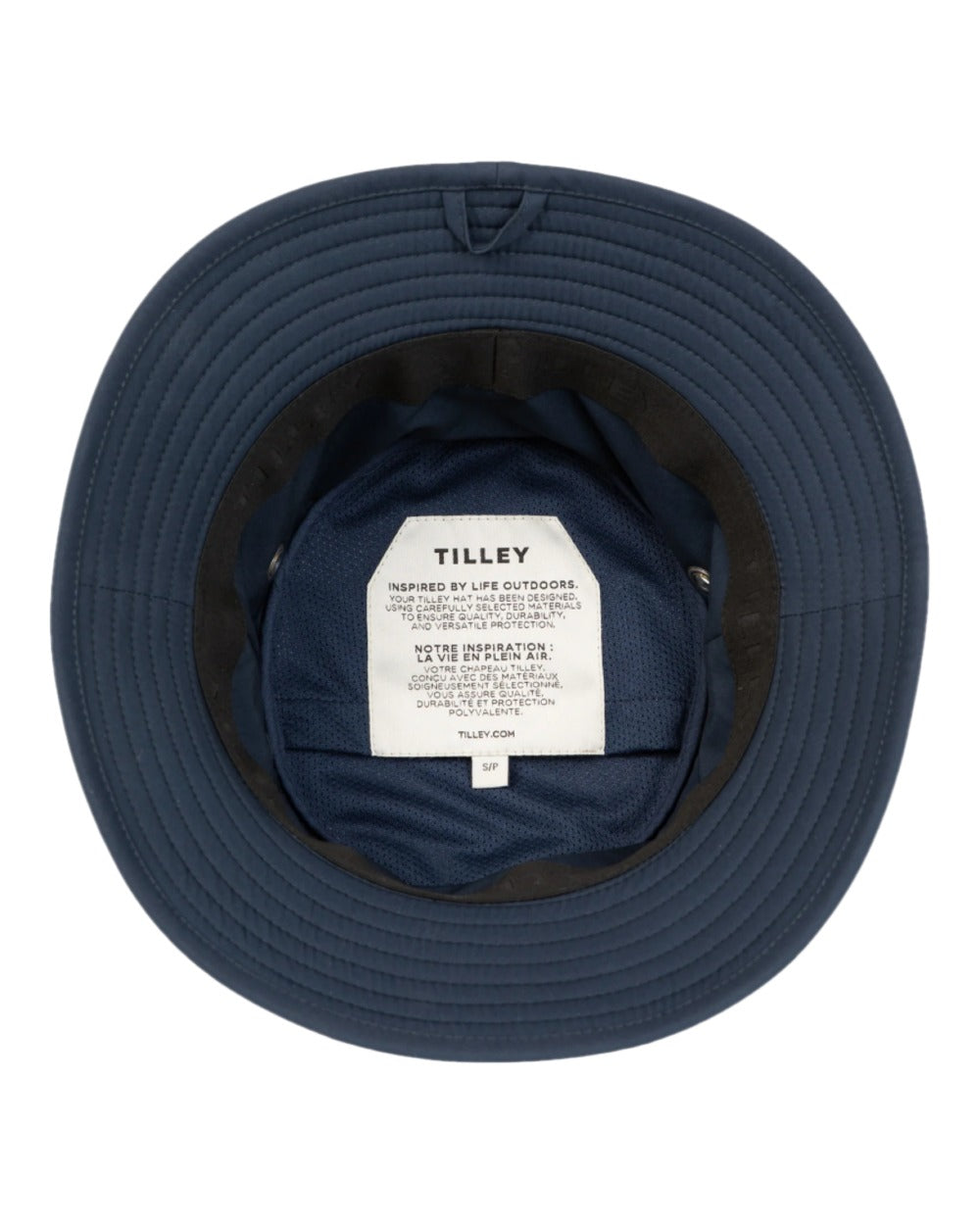 Navy Coloured Tilley T1 Performance Bucket Hat on white background 