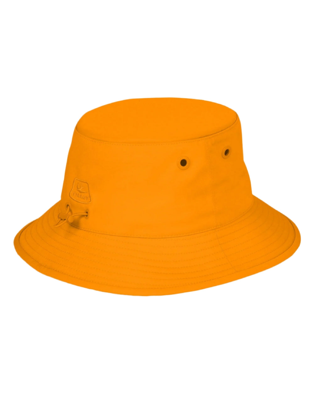 Orange Coloured Tilley T1 Performance Bucket Hat on white background 