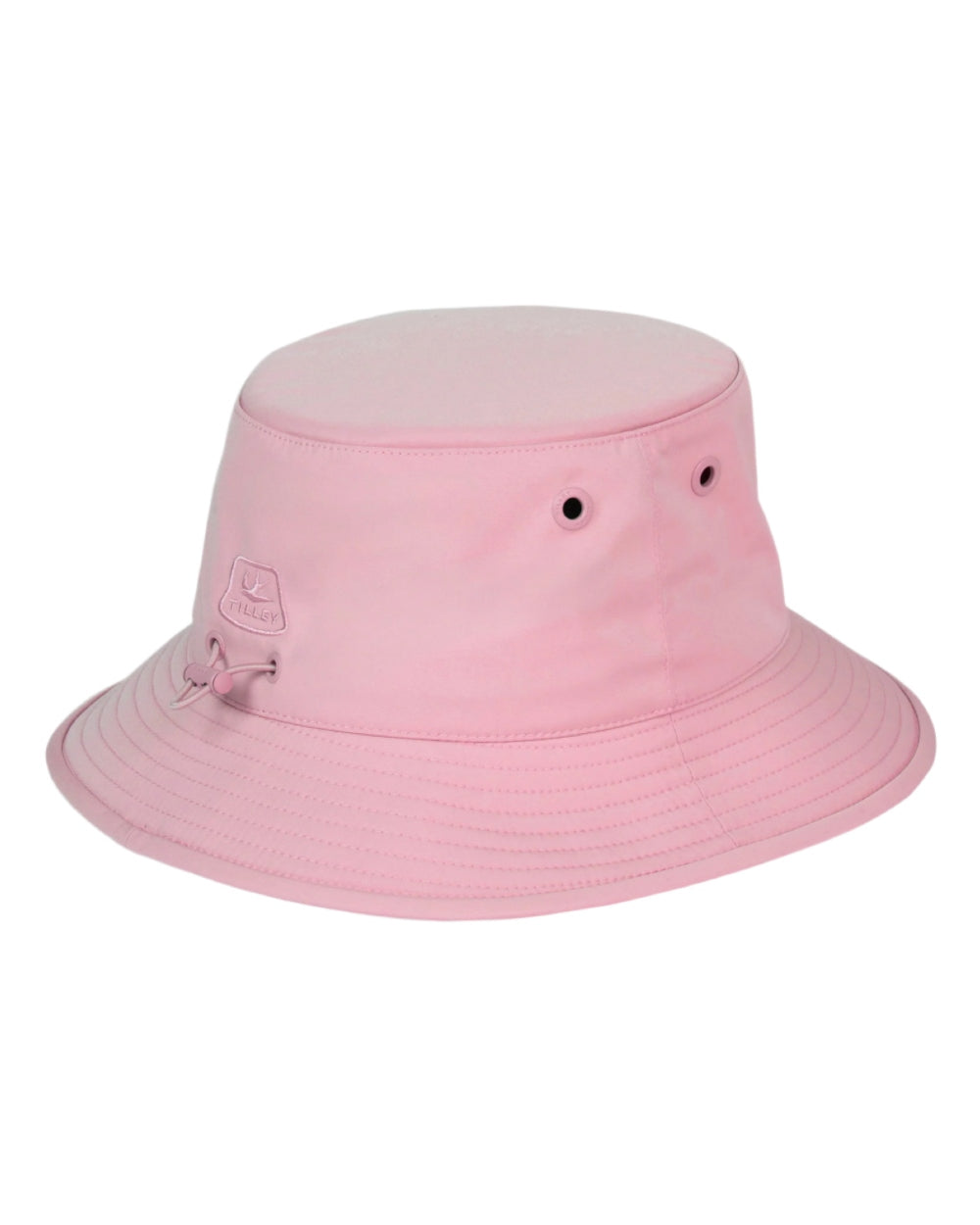 Pink Coloured Tilley T1 Performance Bucket Hat on white background 