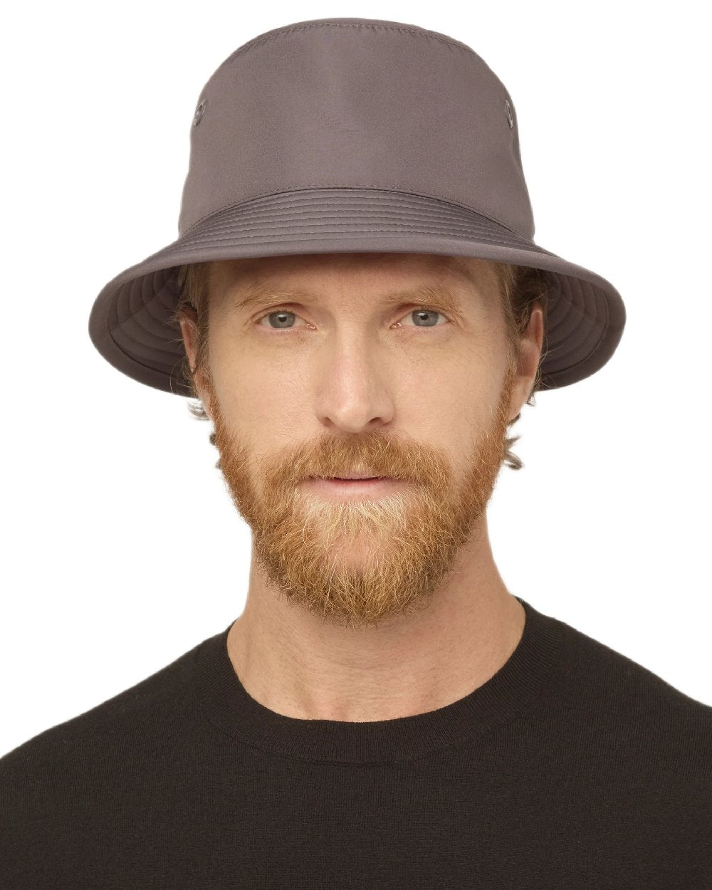 Slate Coloured Tilley T1 Performance Bucket Hat on white background 