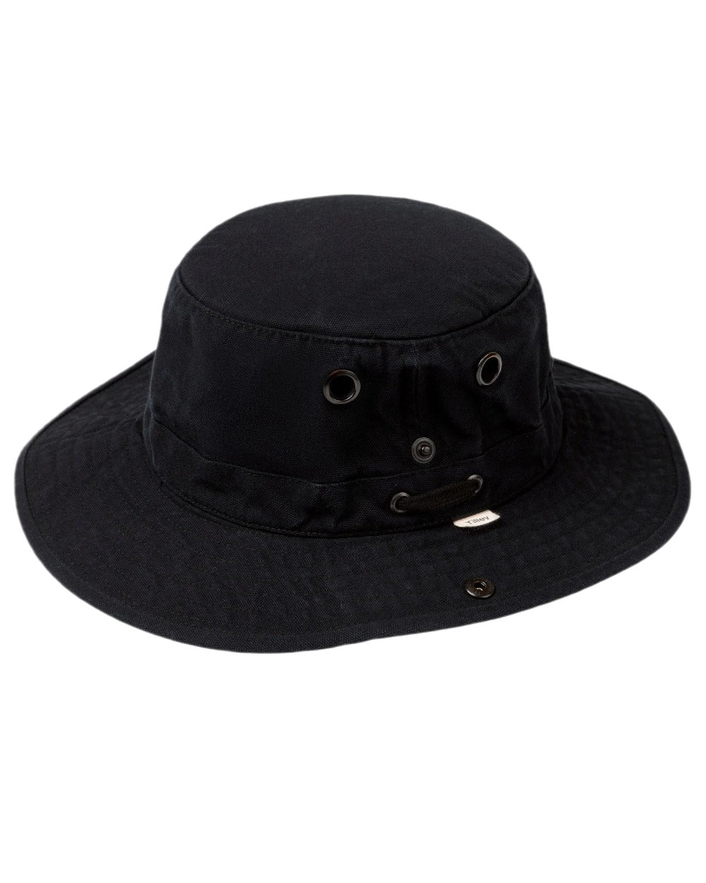 Black Coloured Tilley T3 Wanderer Hat on White background 