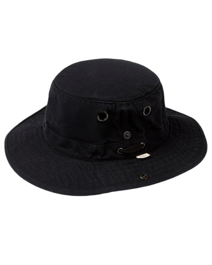 Black Coloured Tilley T3 Wanderer Hat on White background 