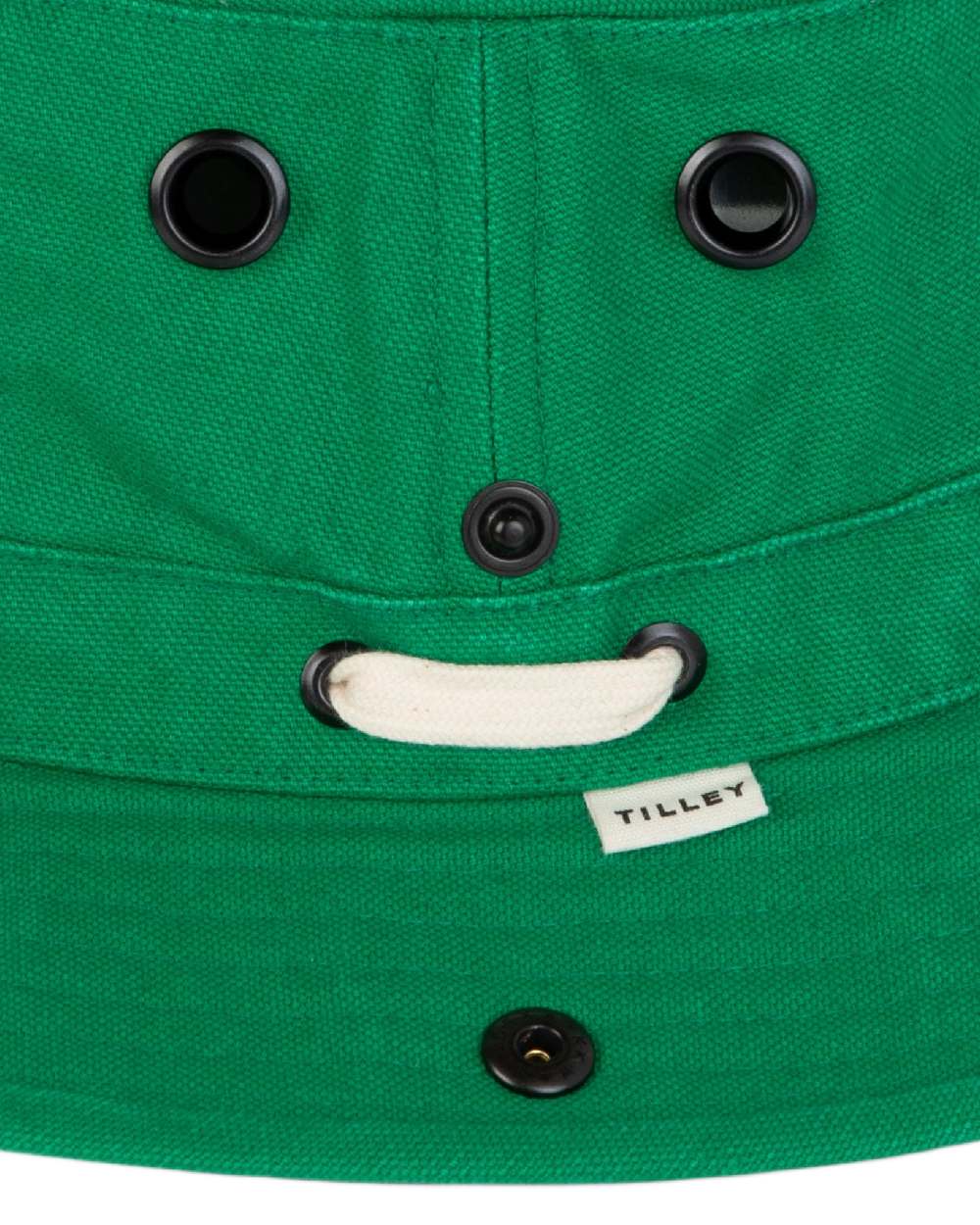 Bright Green Coloured Tilley T3 Wanderer Hat on White background 
