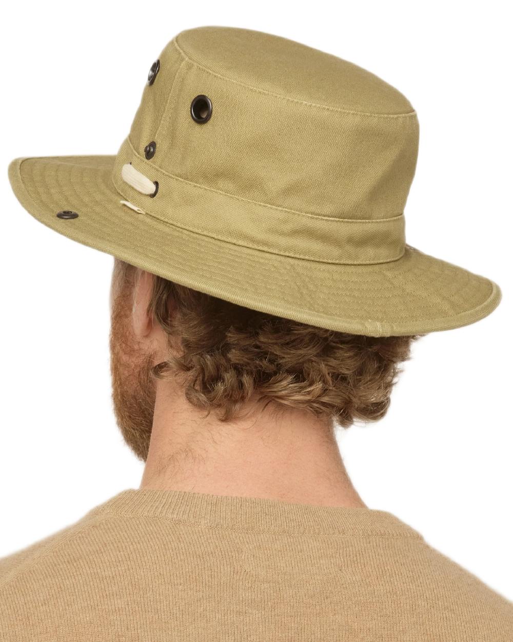 Fresh Straw Coloured Tilley T3 Wanderer Hat on White background 