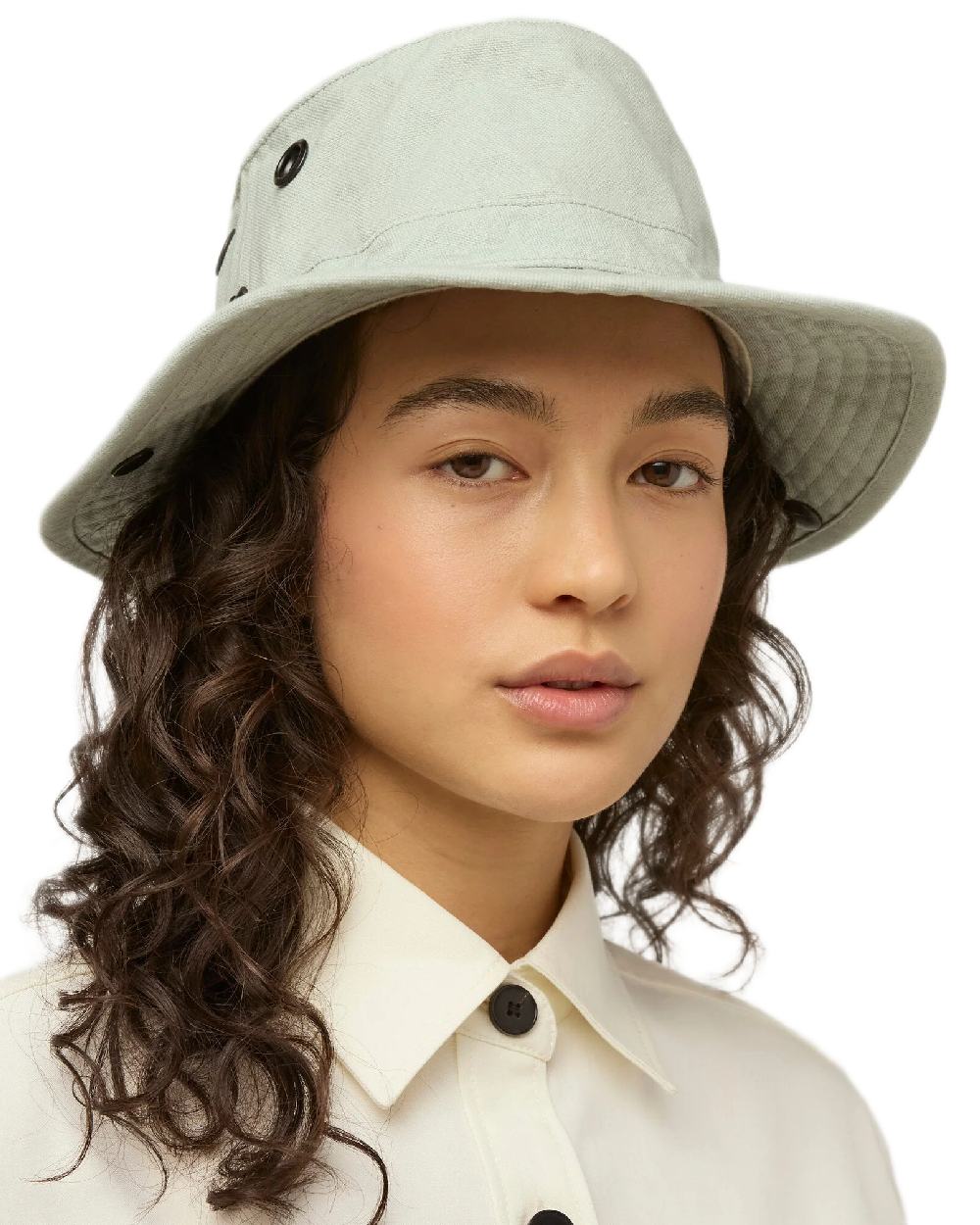 Mist Blue Coloured Tilley T3 Wanderer Hat on White background 