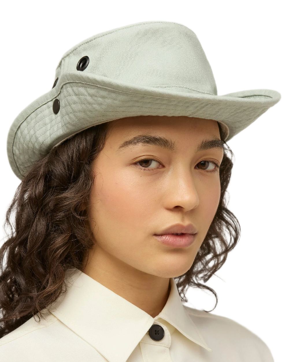 Mist Blue Coloured Tilley T3 Wanderer Hat on White background 