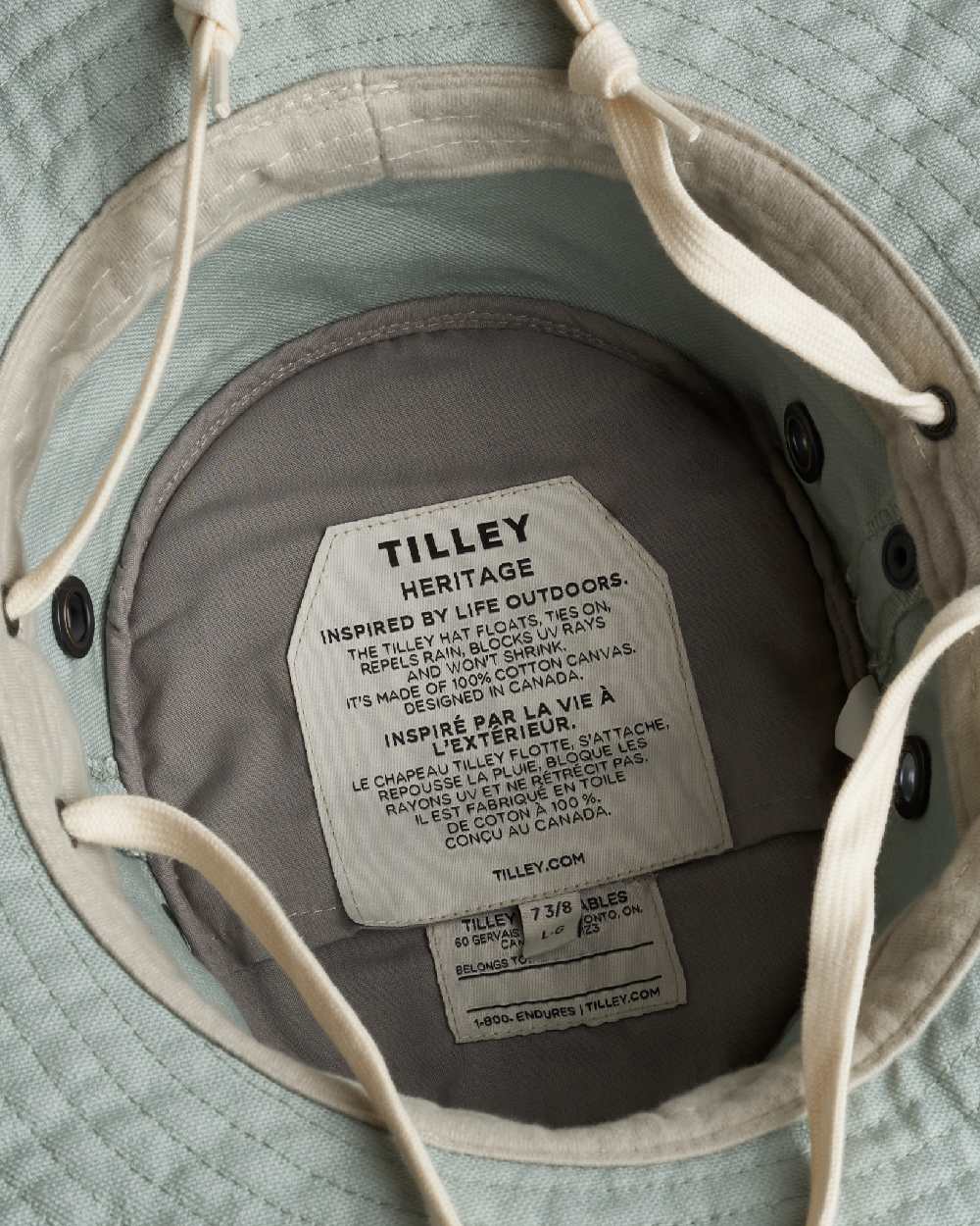 Mist Blue Coloured Tilley T3 Wanderer Hat on White background 