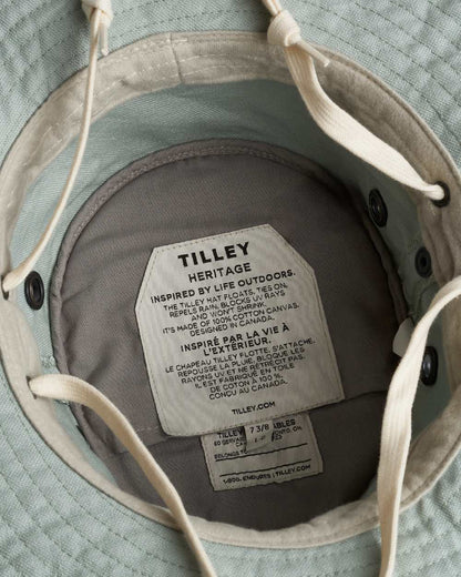 Mist Blue Coloured Tilley T3 Wanderer Hat on White background 