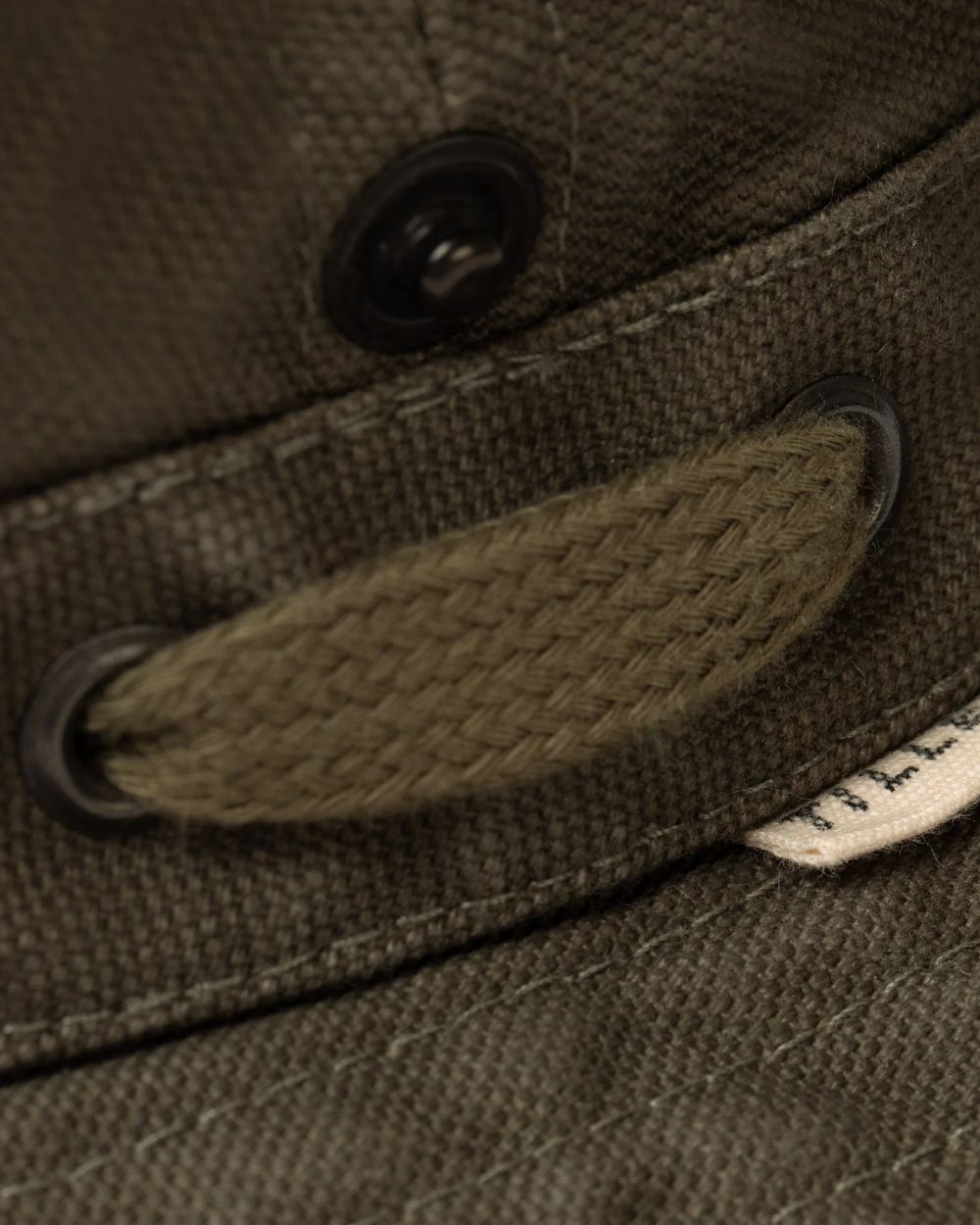 Olive coloured Tilley T3 Wanderer Hat on White background 