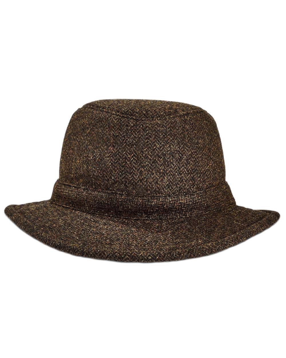 Olive Coloured Tilley TTW2 Tec Wool Bucket Hat on white background 