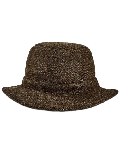 Olive Coloured Tilley TTW2 Tec Wool Bucket Hat on white background 
