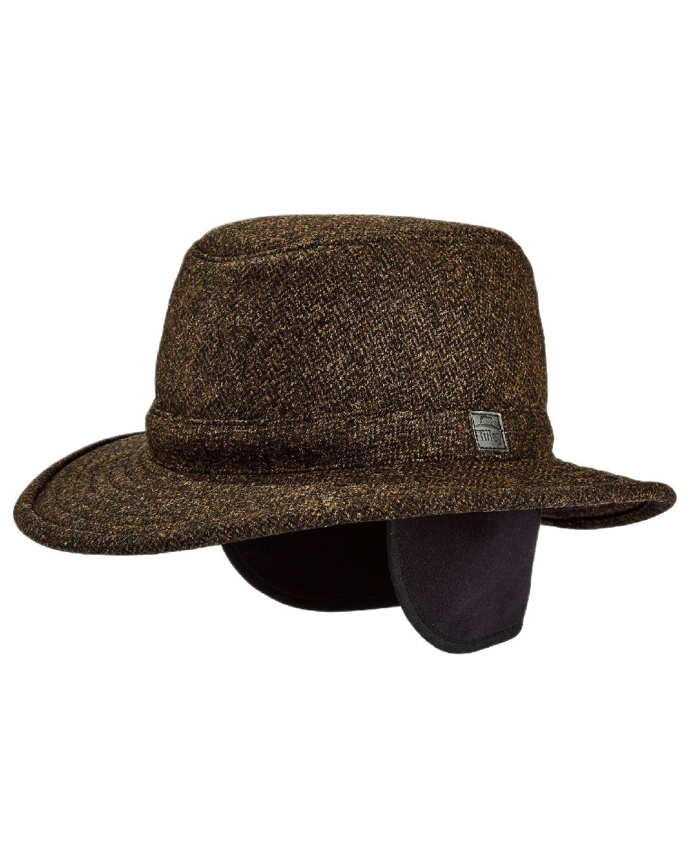 Olive Coloured Tilley TTW2 Tec Wool Bucket Hat on white background 