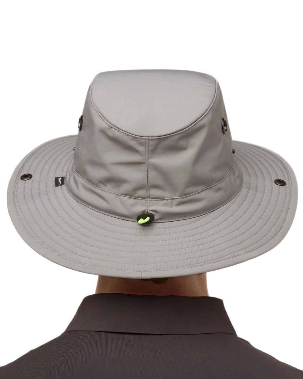 Grey Green coloured Tilley TWS1 All Weather Hat on white background 