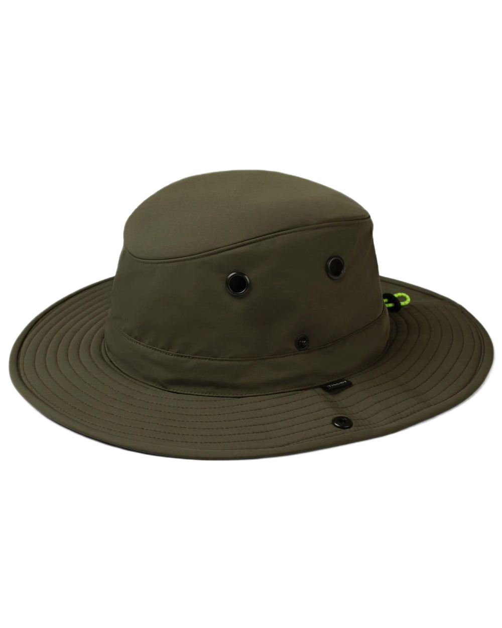 Olive Green coloured Tilley TWS1 All Weather Hat on white background 