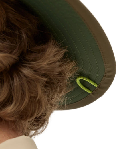 Olive Green coloured Tilley TWS1 All Weather Hat on white background 
