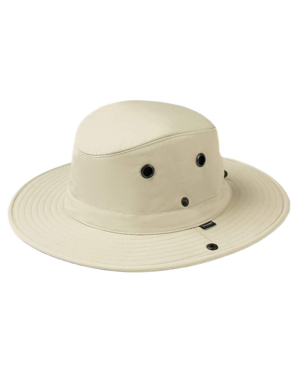 Stone Green coloured Tilley TWS1 All Weather Hat on white background 