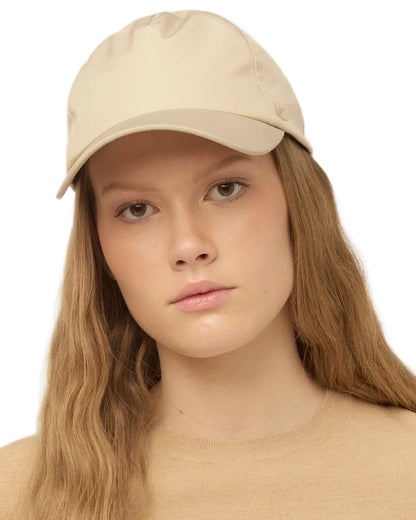 Safari Tan Coloured Tilley The Thermashield Cap on white background 