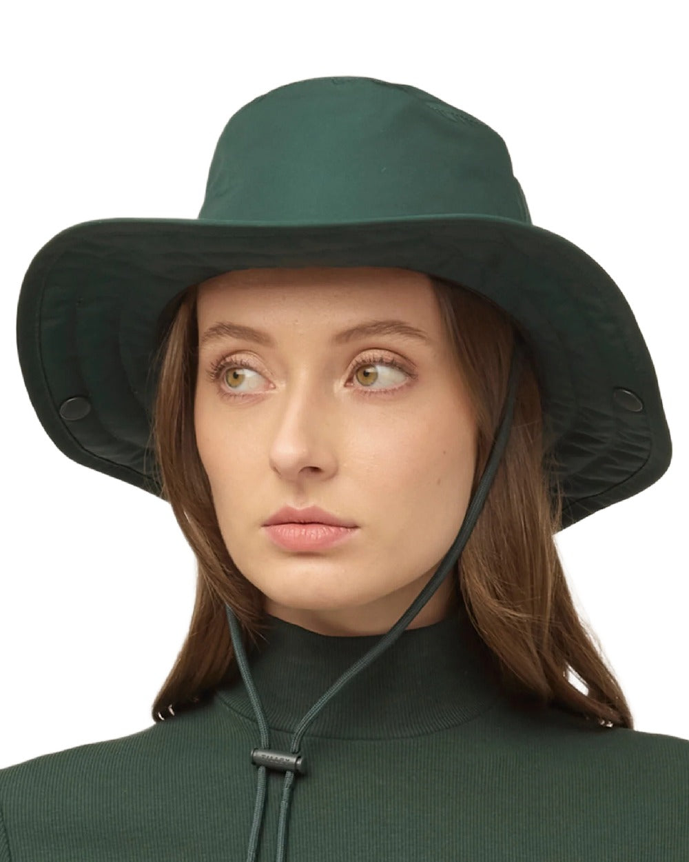 Evergreen Coloured Tilley Thermashield T3 on white background 