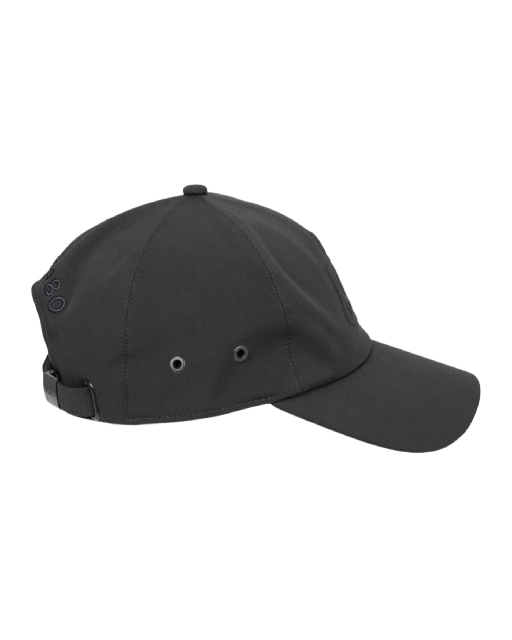 Black Coloured Tilley Travelers Cap on white background 
