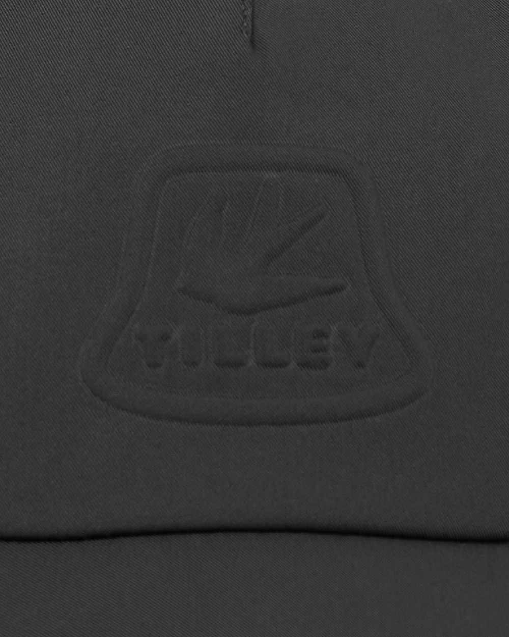 Black Coloured Tilley Travelers Cap on white background 