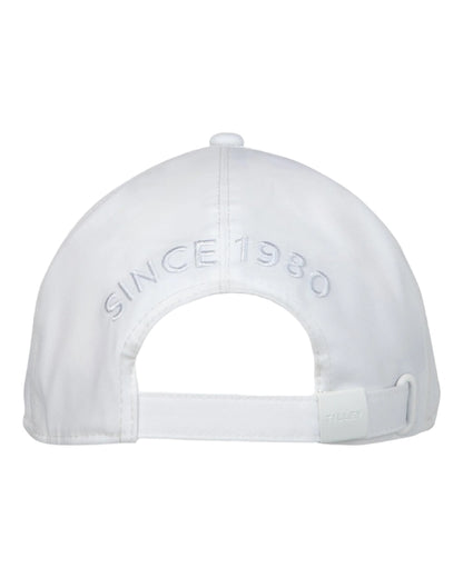 White Coloured Tilley Travelers Cap on white background 